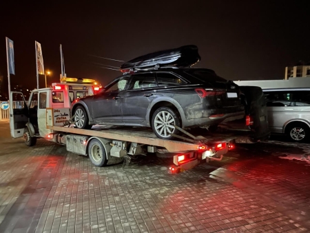 Репатриране на гаранционно Ауди А6 Allroad до дилъра за профилактика.